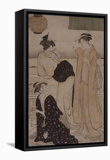 Le sixième mois : dans la fraicheur du soir-Torii Kiyonaga-Framed Premier Image Canvas