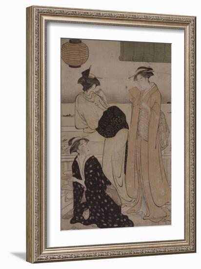 Le sixième mois : dans la fraicheur du soir-Torii Kiyonaga-Framed Giclee Print