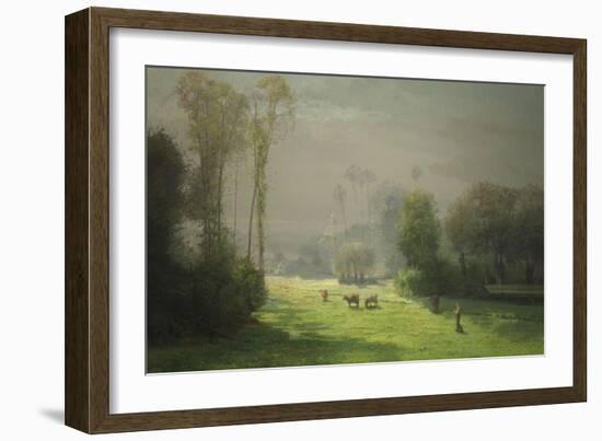 Le soleil chasse le brouillard-Antoine Chintreuil-Framed Giclee Print