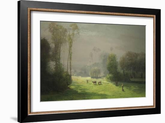 Le soleil chasse le brouillard-Antoine Chintreuil-Framed Giclee Print