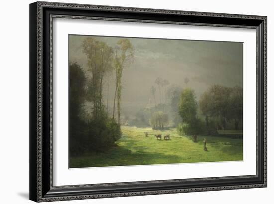 Le soleil chasse le brouillard-Antoine Chintreuil-Framed Giclee Print