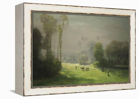 Le soleil chasse le brouillard-Antoine Chintreuil-Framed Premier Image Canvas