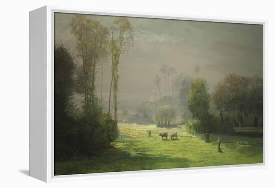 Le soleil chasse le brouillard-Antoine Chintreuil-Framed Premier Image Canvas