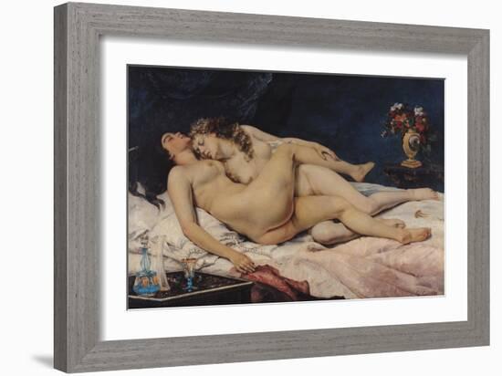 Le Sommeil, 1866-Gustave Courbet-Framed Giclee Print