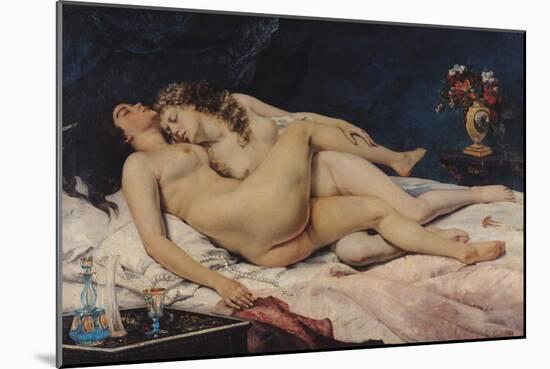 Le Sommeil, 1866-Gustave Courbet-Mounted Giclee Print