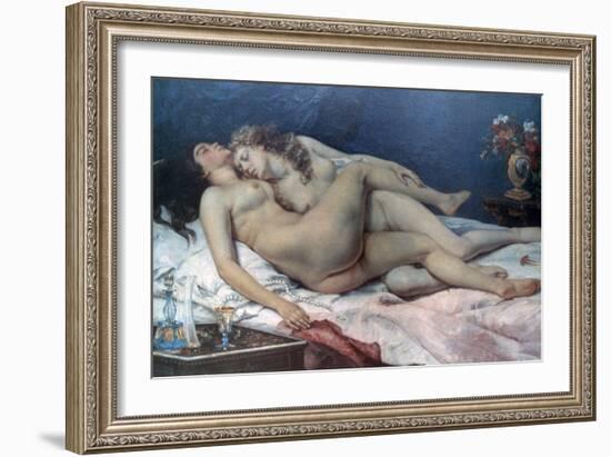 Le Sommeil, 1866-Gustave Courbet-Framed Giclee Print