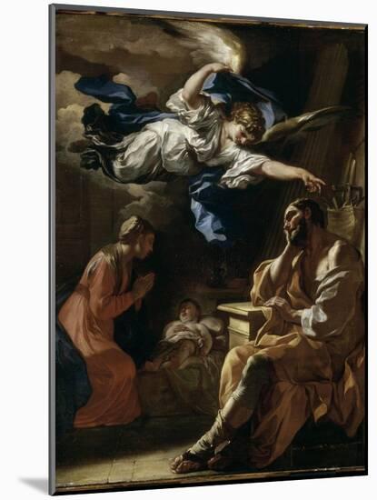 Le songe de Saint Joseph-Francesco Solimena-Mounted Giclee Print