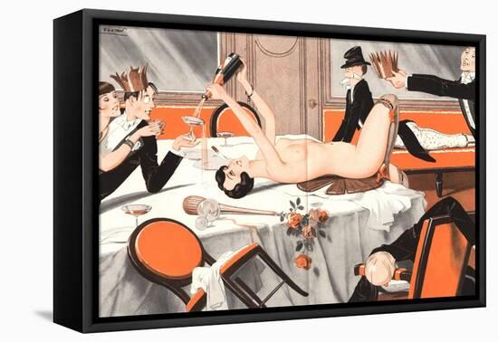 Le Sourire, Erotica Drunks Orgies Champagne Party Magazine, France, 1920-null-Framed Premier Image Canvas