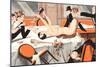 Le Sourire, Erotica Drunks Orgies Champagne Party Magazine, France, 1920-null-Mounted Giclee Print