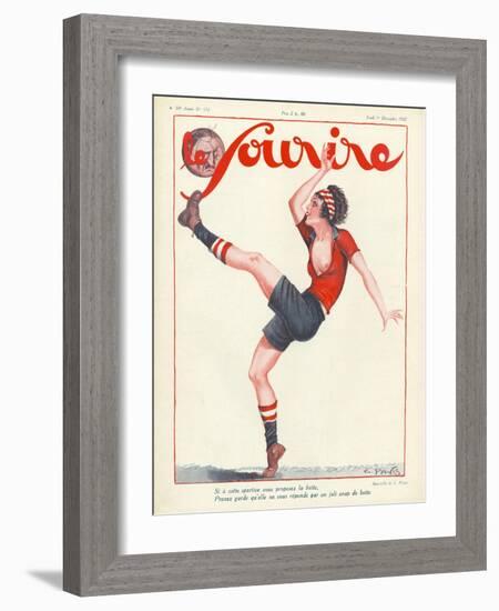 Le Sourire, Football Soccer Glamour Magazine, France, 1927-null-Framed Giclee Print