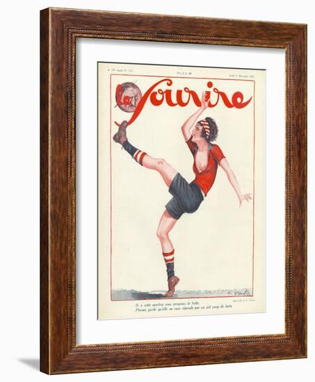 Le Sourire, Football Soccer Glamour Magazine, France, 1927-null-Framed Giclee Print