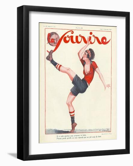 Le Sourire, Football Soccer Glamour Magazine, France, 1927-null-Framed Giclee Print