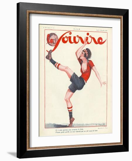 Le Sourire, Football Soccer Glamour Magazine, France, 1927-null-Framed Giclee Print