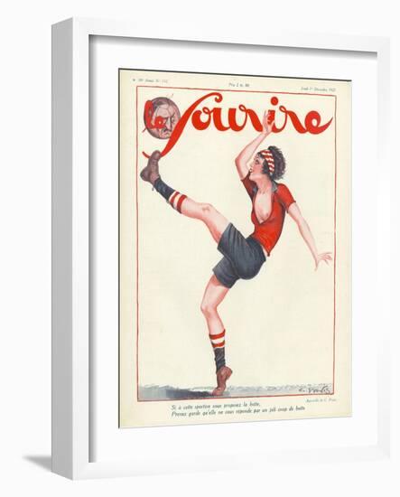 Le Sourire, Football Soccer Glamour Magazine, France, 1927-null-Framed Giclee Print