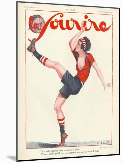 Le Sourire, Football Soccer Glamour Magazine, France, 1927-null-Mounted Giclee Print