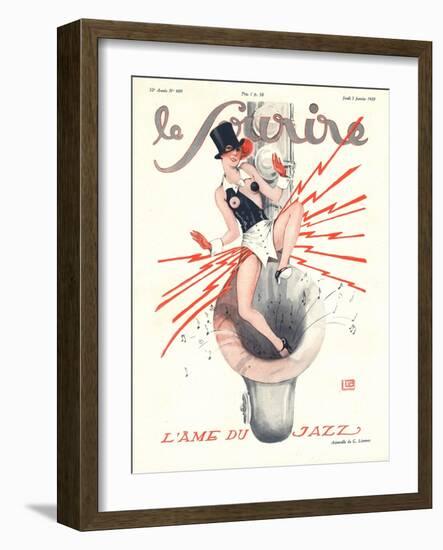 Le Sourire, Glamour Music Saxophones Erotica Magazine, France, 1920-null-Framed Premium Giclee Print