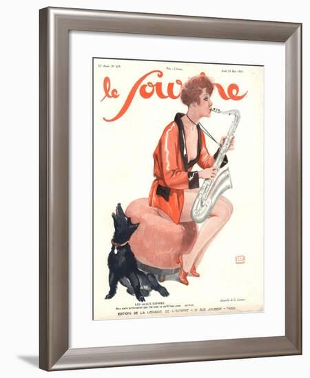 Le Sourire, Glamour Saxophones, France, 1929-null-Framed Giclee Print