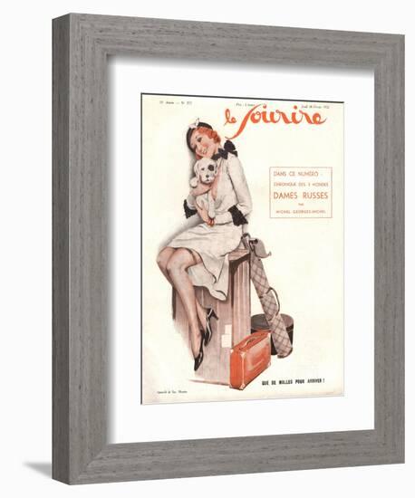 Le Sourire, Holiday Erotica Womens Magazine, France, 1932-null-Framed Giclee Print