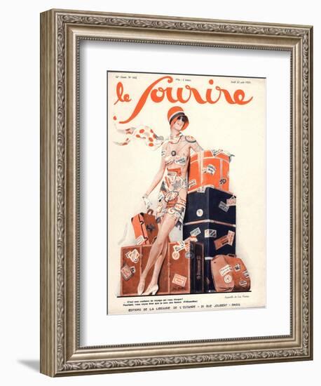 Le Sourire, Luggage Holiday Erotica Magazine, France, 1929-null-Framed Giclee Print