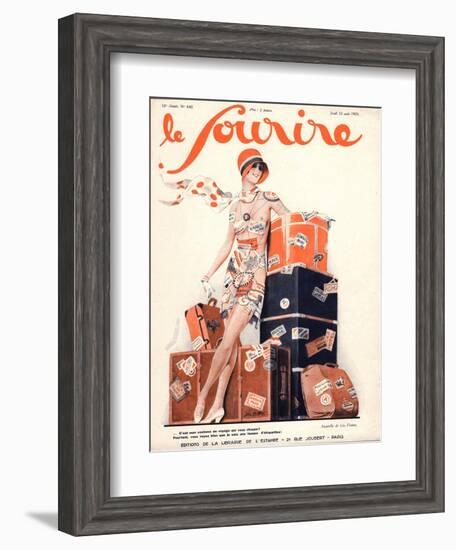 Le Sourire, Luggage Holiday Erotica Magazine, France, 1929-null-Framed Giclee Print