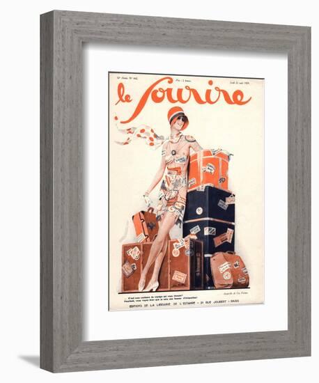 Le Sourire, Luggage Holiday Erotica Magazine, France, 1929-null-Framed Giclee Print