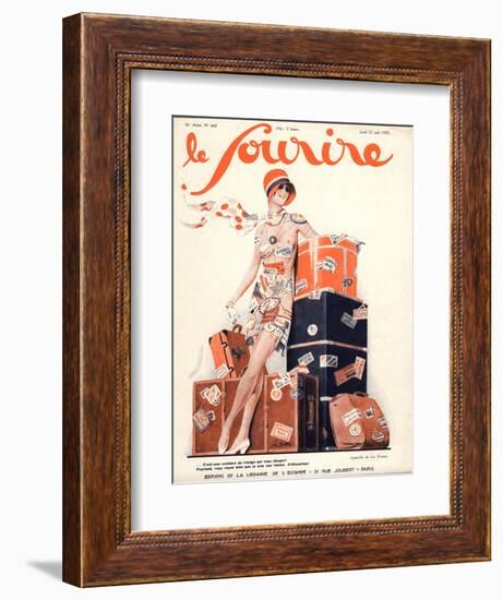 Le Sourire, Luggage Holiday Erotica Magazine, France, 1929-null-Framed Giclee Print