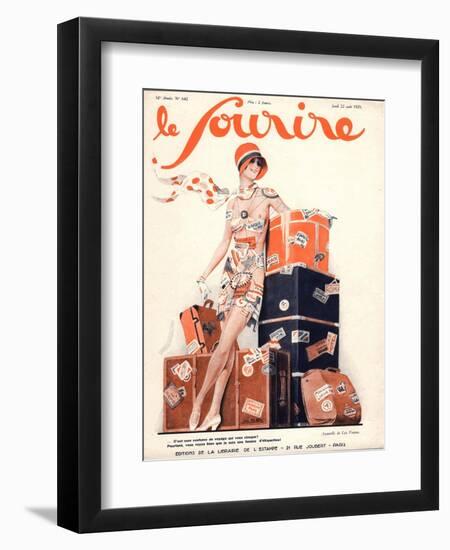 Le Sourire, Luggage Holiday Erotica Magazine, France, 1929-null-Framed Giclee Print