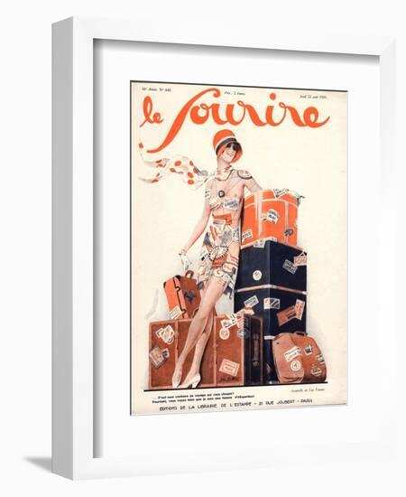 Le Sourire, Luggage Holiday Erotica Magazine, France, 1929-null-Framed Giclee Print