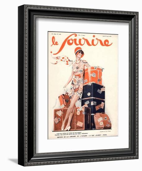 Le Sourire, Luggage Holiday Erotica Magazine, France, 1929--Framed Giclee Print