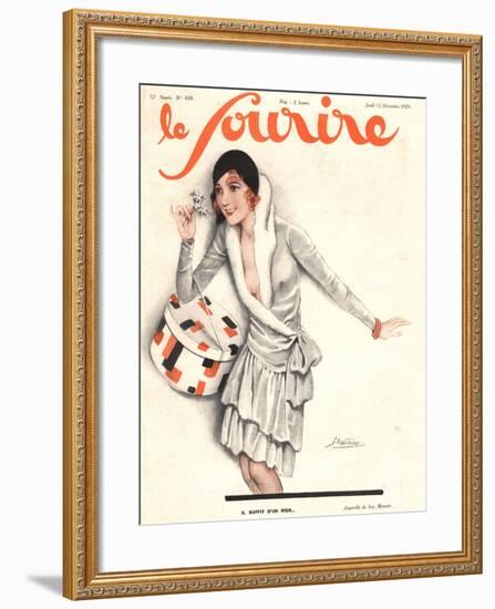 Le Sourire, Mistletoe Womens Magazine, France, 1929-null-Framed Giclee Print