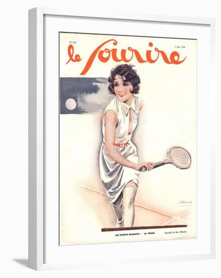 Le Sourire, Tennis Womens Magazine, France, 1930-null-Framed Giclee Print