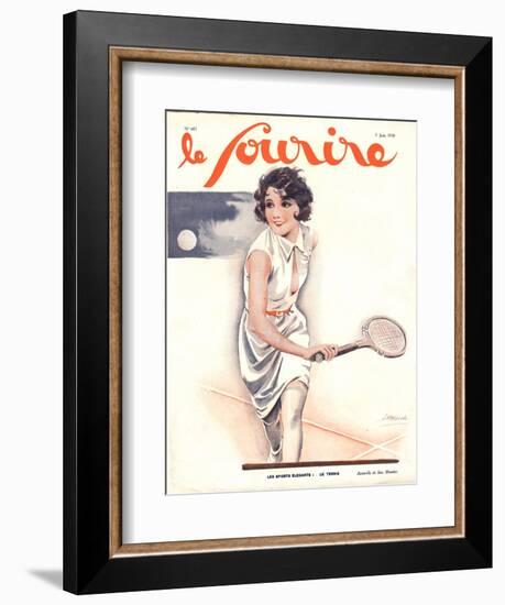 Le Sourire, Tennis Womens Magazine, France, 1930-null-Framed Giclee Print