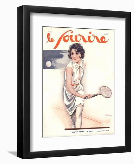 Le Sourire, Tennis Womens Magazine, France, 1930-null-Framed Giclee Print