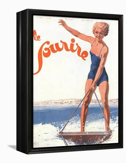 Le Sourire, Water Ski Magazine, France, 1932-null-Framed Premier Image Canvas