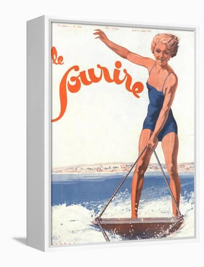 Le Sourire, Water Ski Magazine, France, 1932-null-Framed Premier Image Canvas