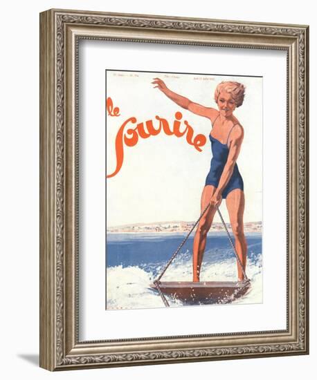 Le Sourire, Water Ski Magazine, France, 1932--Framed Giclee Print