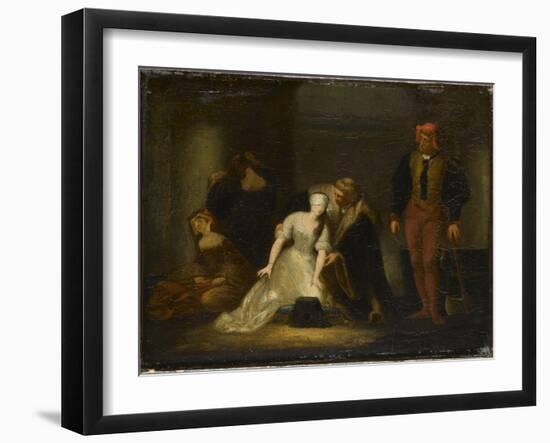 Le supplice de Jane Grey. Etude-Paul Delaroche-Framed Giclee Print