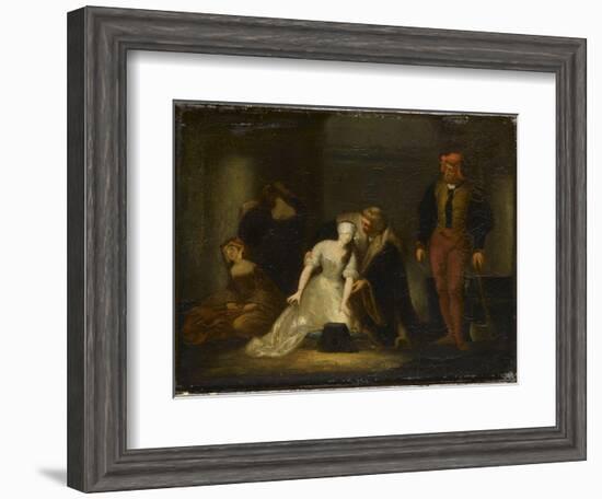 Le supplice de Jane Grey. Etude-Paul Delaroche-Framed Giclee Print