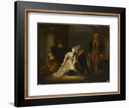 Le supplice de Jane Grey. Etude-Paul Delaroche-Framed Giclee Print