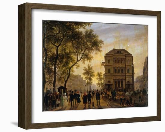 Le théâtre de l'Ambigu Comique et le boulevard Saint-Martin-Giuseppe Canella-Framed Giclee Print