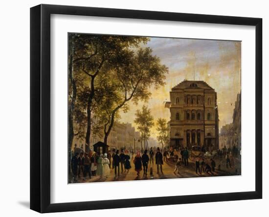 Le théâtre de l'Ambigu Comique et le boulevard Saint-Martin-Giuseppe Canella-Framed Giclee Print