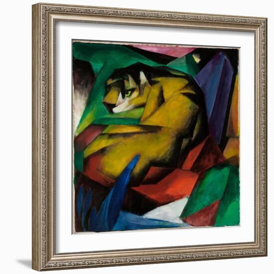 Le Tigre  (The Tiger) Peinture De Franz Marc (1880-1916) - 1912 - Oil on Canvas Dim 115X101,5 Cm S-Franz Marc-Framed Giclee Print