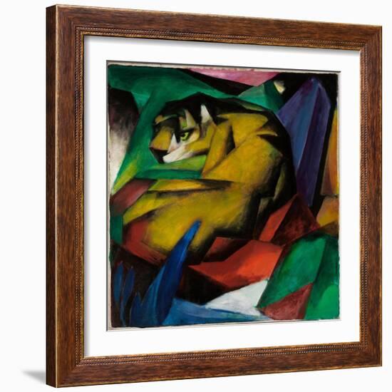 Le Tigre  (The Tiger) Peinture De Franz Marc (1880-1916) - 1912 - Oil on Canvas Dim 115X101,5 Cm S-Franz Marc-Framed Giclee Print