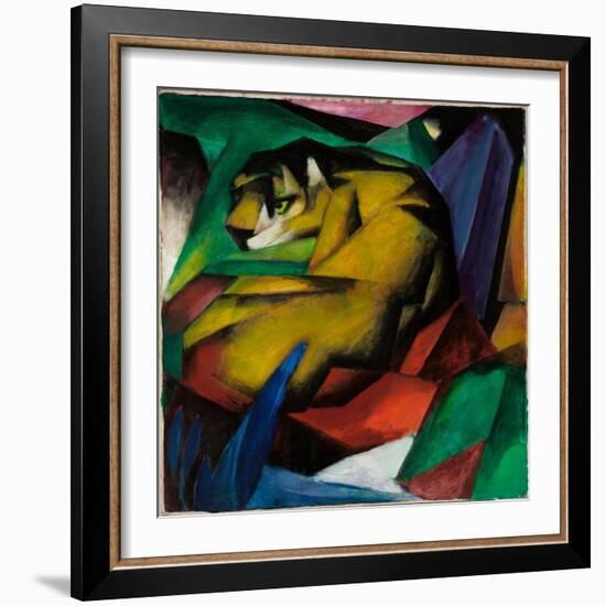 Le Tigre  (The Tiger) Peinture De Franz Marc (1880-1916) - 1912 - Oil on Canvas Dim 115X101,5 Cm S-Franz Marc-Framed Giclee Print