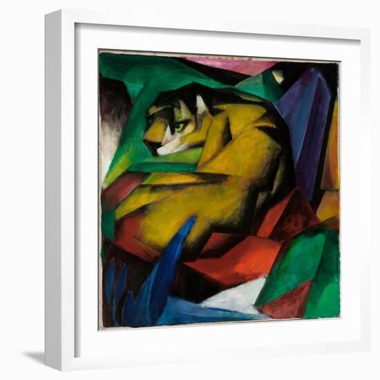 Le Tigre  (The Tiger) Peinture De Franz Marc (1880-1916) - 1912 - Oil on Canvas Dim 115X101,5 Cm S-Franz Marc-Framed Giclee Print