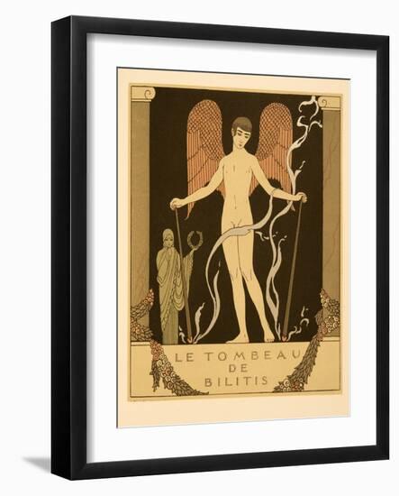 Le Tombeau De Bilitis, Illustration from Les Chansons De Bilitis, by Pierre Louys, Pub. 1922 (Pocho-Georges Barbier-Framed Giclee Print