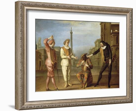 Le Tombeau de maître André (comédie de Brugière de Barante)-Claude Gillot-Framed Giclee Print