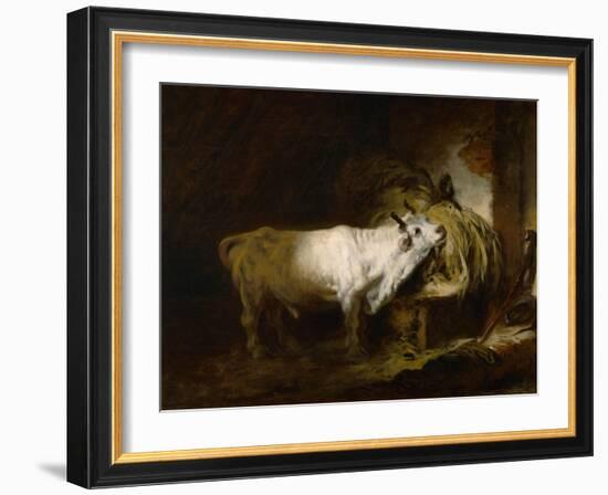 Le toreau blanc a letable-the white bull in the stable-Jean-Honore Fragonard-Framed Giclee Print