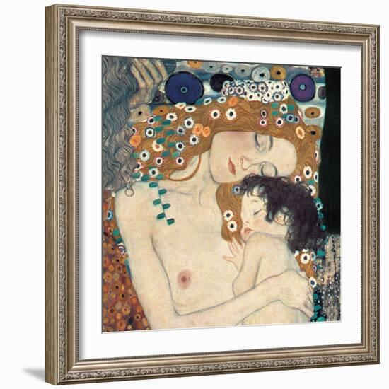 Le tre età della donna-Gustav Klimt-Framed Art Print