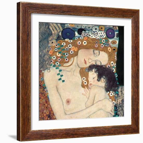 Le tre età della donna-Gustav Klimt-Framed Art Print